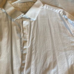 Textured white dress shirt